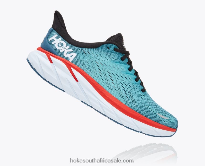 Men Clifton 8 Hoka 0TNRBJ580 Real Teal/Aquarelle