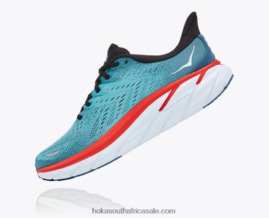 Men Clifton 8 Hoka 0TNRBJ580 Real Teal/Aquarelle