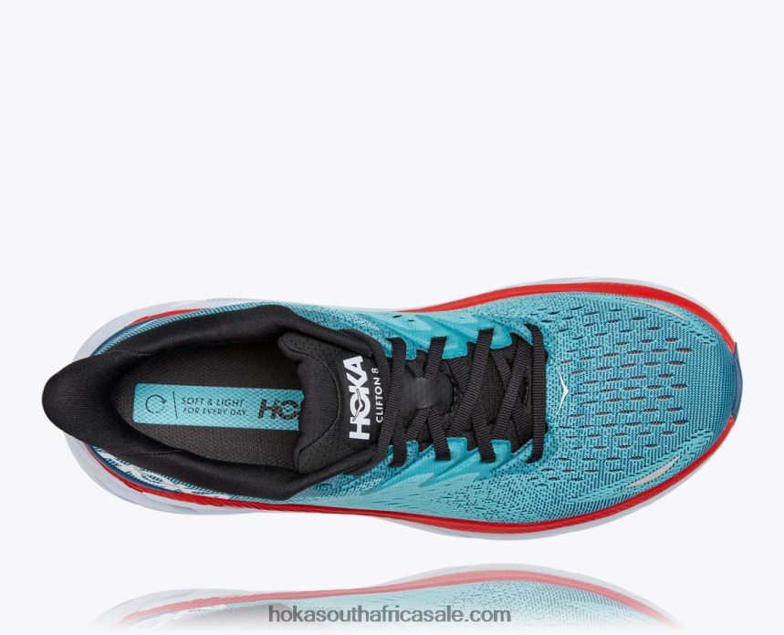 Men Clifton 8 Hoka 0TNRBJ580 Real Teal/Aquarelle