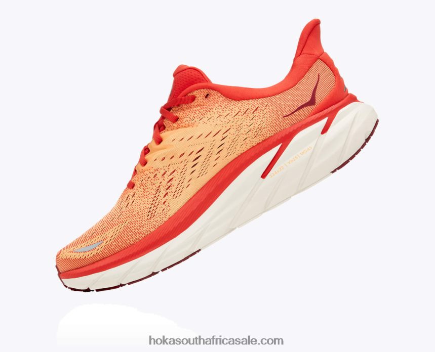 Men Clifton 8 Hoka 0TNRBJ583 Fiesta/Blazing Orange