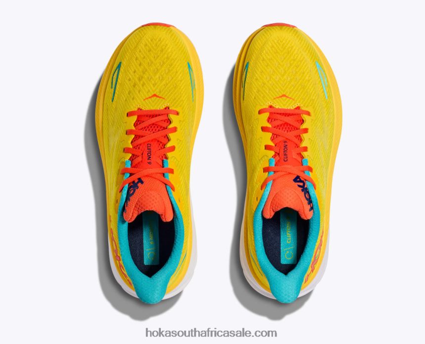 Men Clifton 9 Hoka 0TNRBJ410 Passion Fruit/Maize
