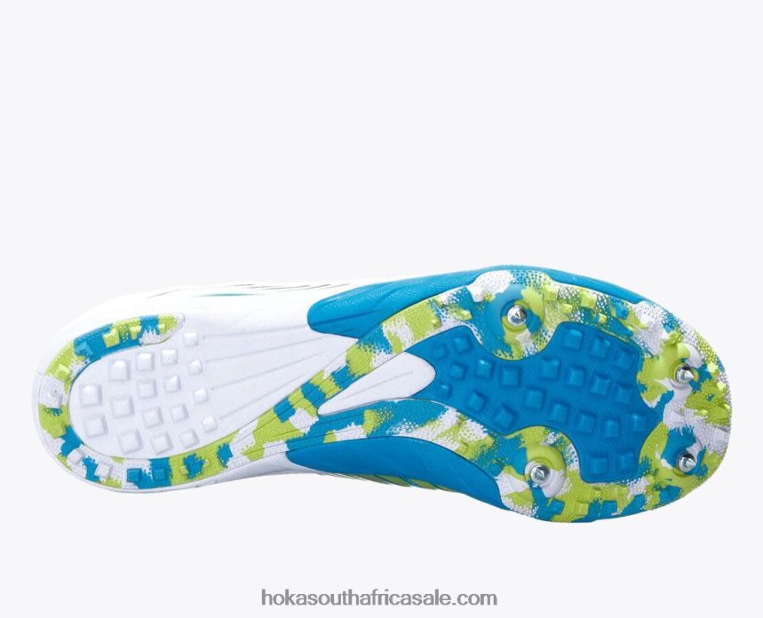 Men EVO XC Spike Hoka 0TNRBJ628 Cyan/Citrus