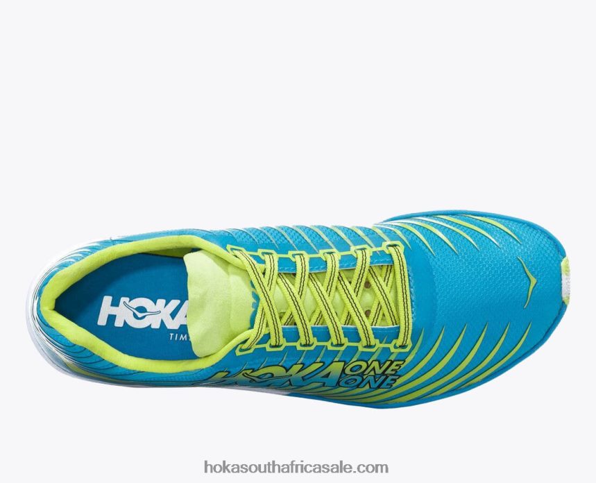 Men EVO XC Spike Hoka 0TNRBJ628 Cyan/Citrus