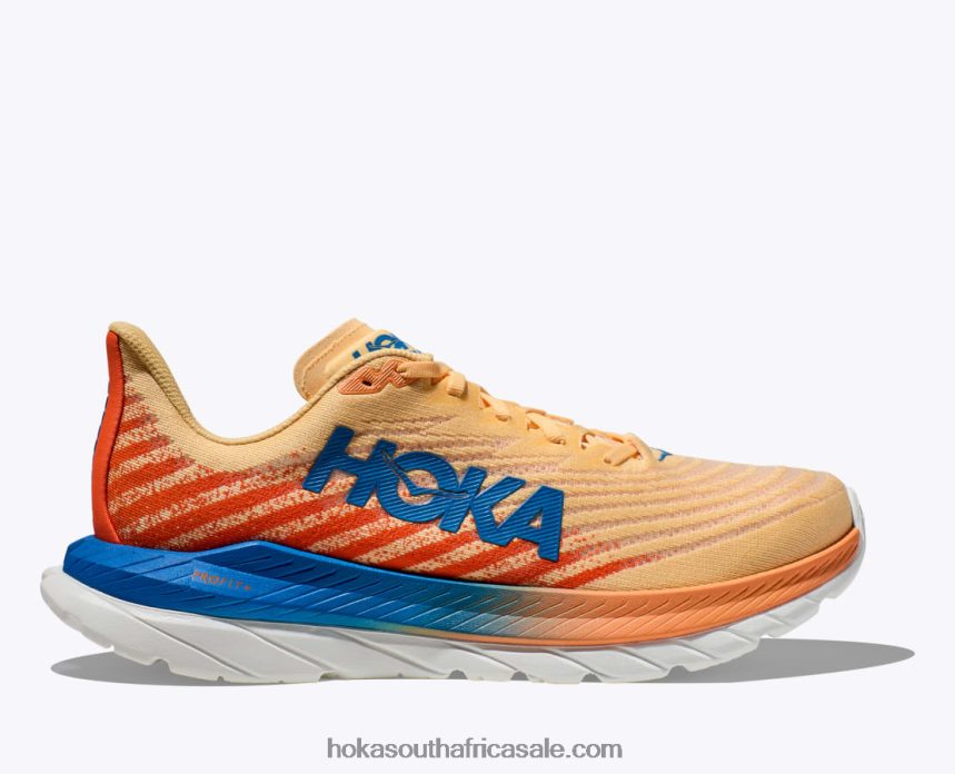 Men Mach 5 Hoka 0TNRBJ436 Impala/Vibrant Orange