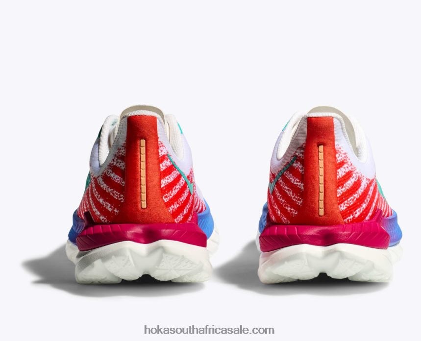 Men Mach 5 Hoka 0TNRBJ437 White/Flame