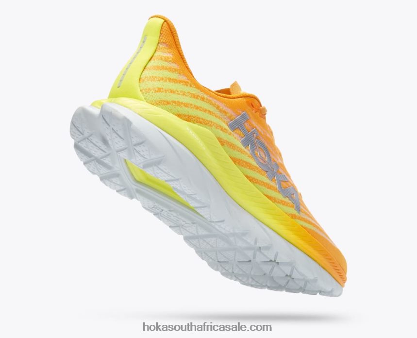 Men Mach 5 Hoka 0TNRBJ439 Radiant Yellow/Evening Primrose