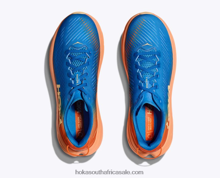 Men Rincon 3 Hoka 0TNRBJ594 Coastal Sky/Vibrant Orange