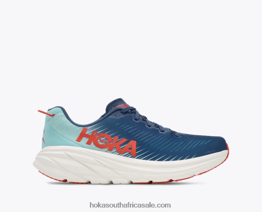 Men Rincon 3 Hoka 0TNRBJ602 Real Teal/Eggshell Blue