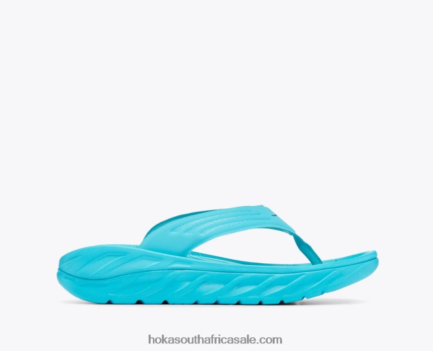 Men ORA Recovery Flip Hoka 0TNRBJ566 Scuba Blue/Bellwether Blue