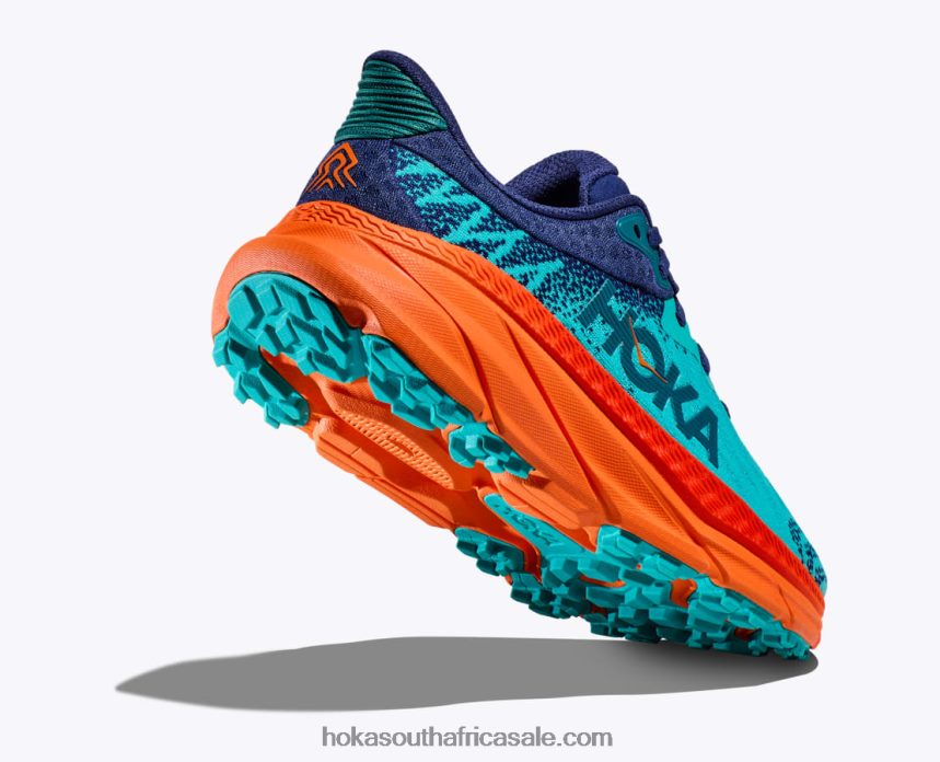 Men Challenger 7 Hoka 0TNRBJ495 Ceramic/Vibrant Orange
