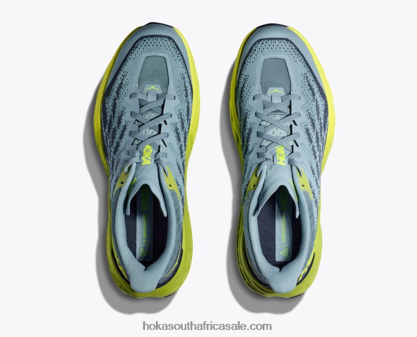 Men Speedgoat 5 Hoka 0TNRBJ606 Stone Blue/Dark Citron