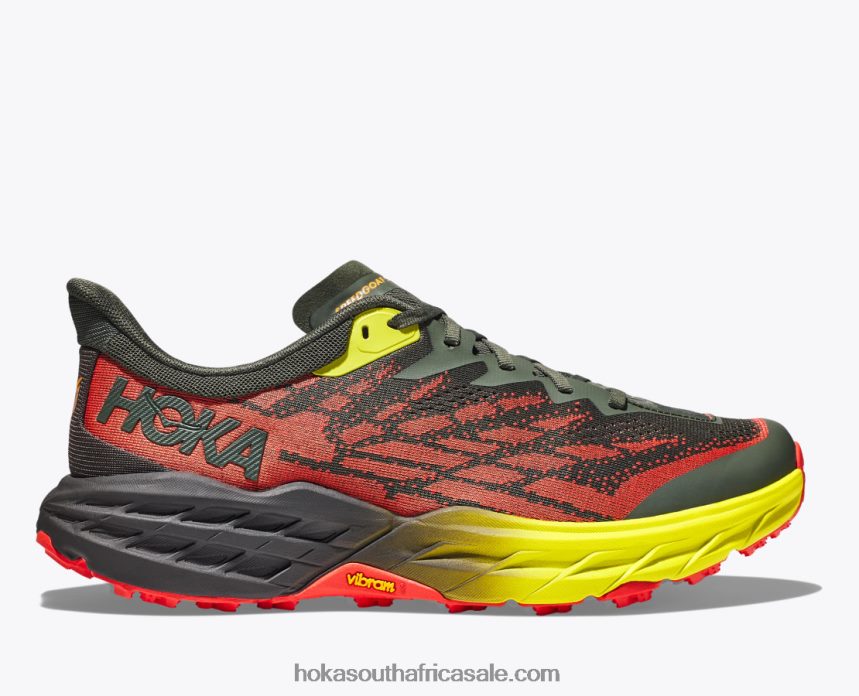 Men Speedgoat 5 Hoka 0TNRBJ607 Thyme/Fiesta