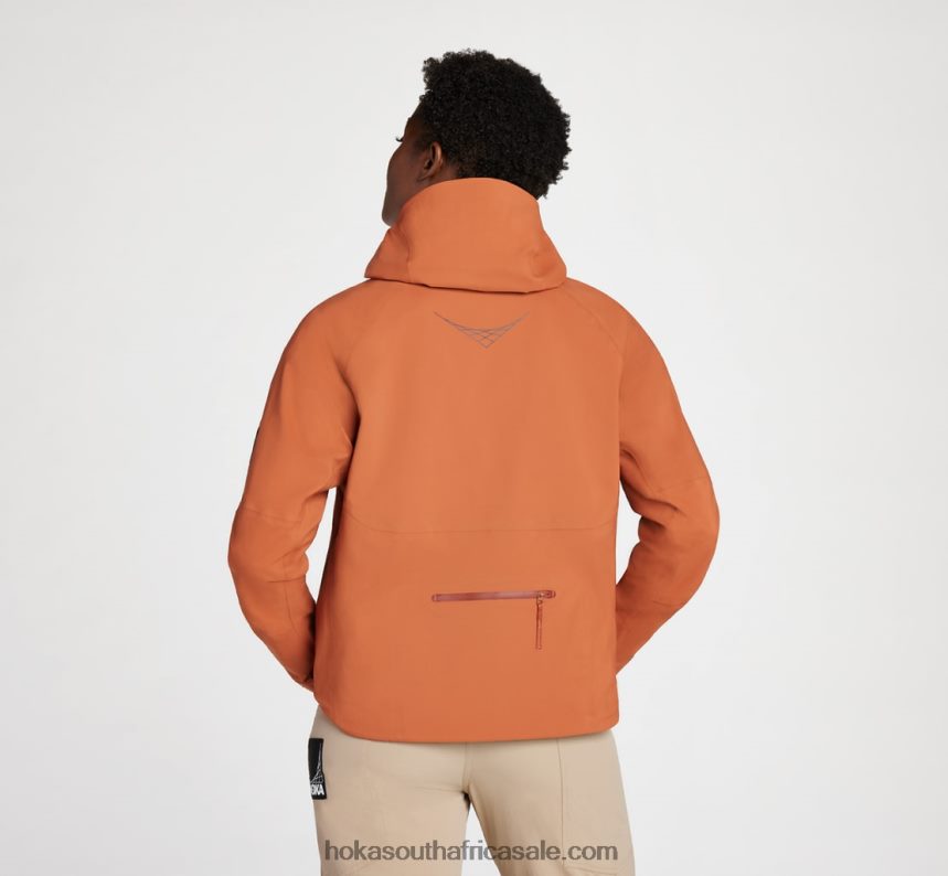 Women Transport Rain Jacket Hoka 0TNRBJ373 Baked Clay