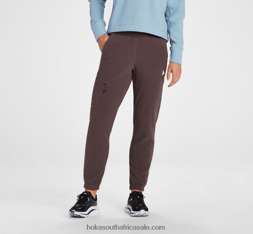 Women Fleece Jogger Hoka 0TNRBJ368 Raisin