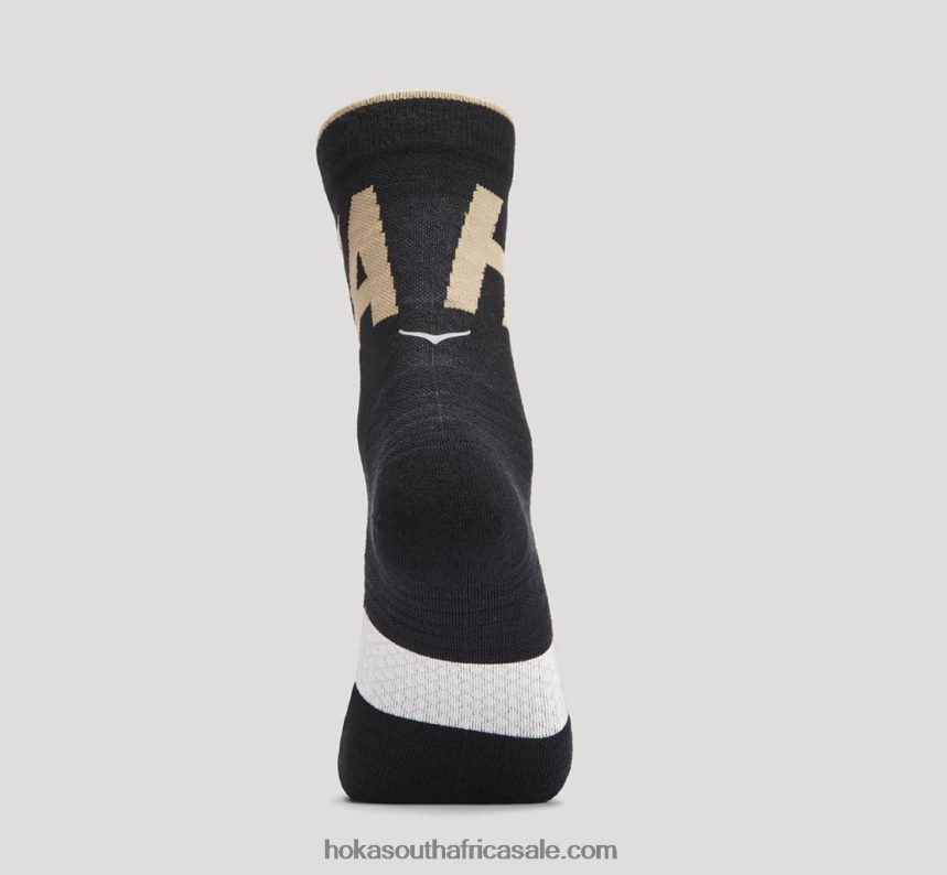 Women Crew Run Sock Hoka 0TNRBJ381 Anthracite/Dune