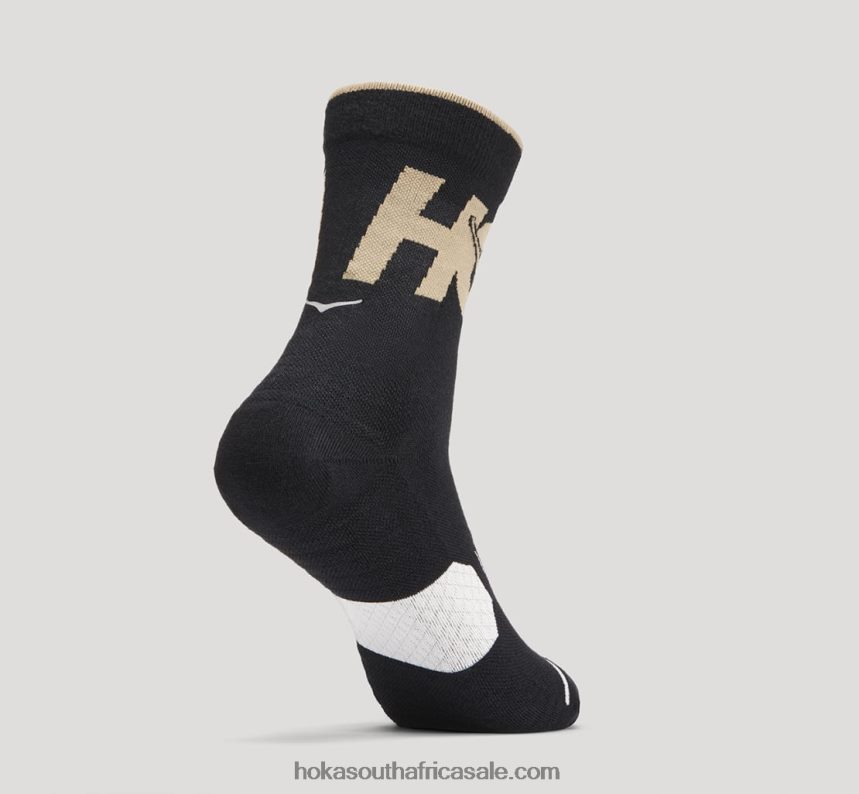 Women Crew Run Sock Hoka 0TNRBJ381 Anthracite/Dune