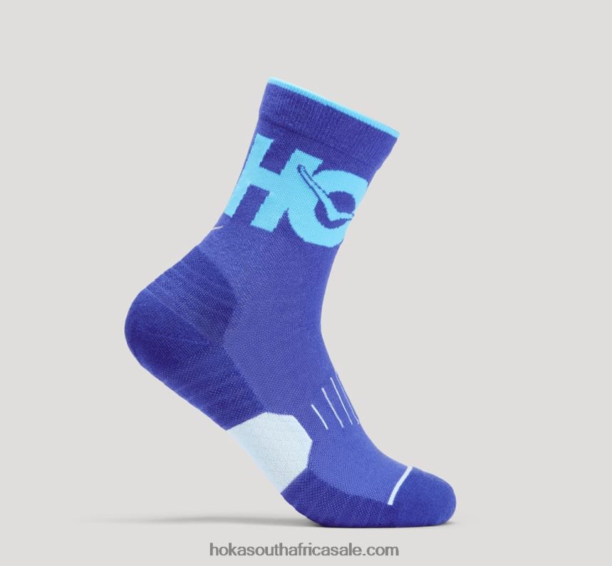 Women Crew Run Sock Hoka 0TNRBJ383 Bluing/Scuba Blue