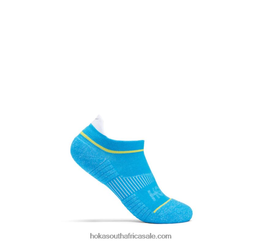 Women No-Show Run Sock Hoka 0TNRBJ379 Diva Blue/Citrus