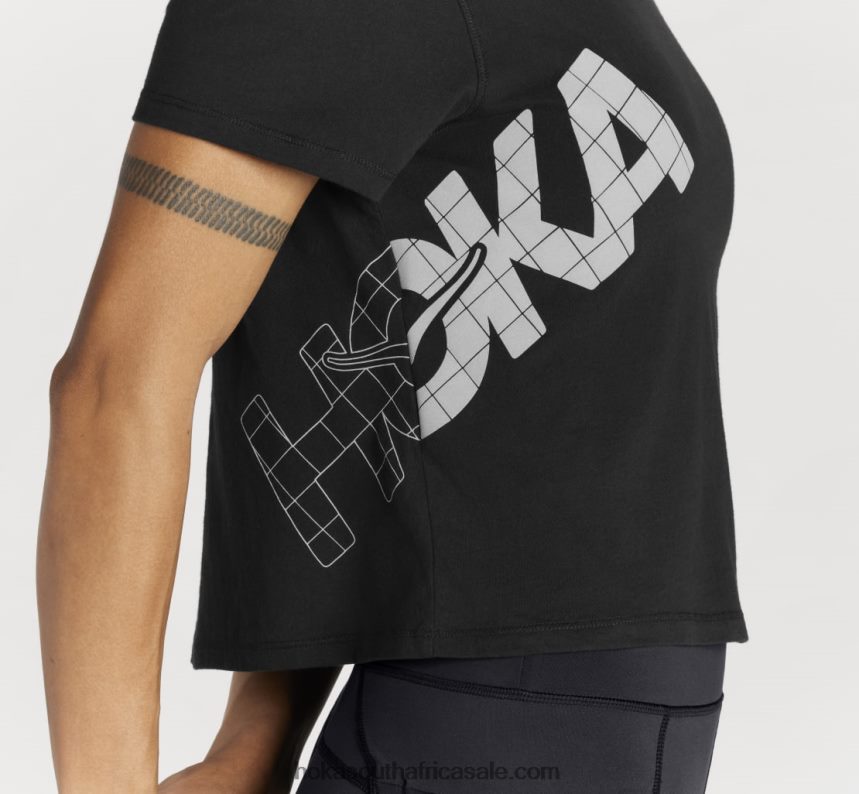 Women All-Day Tee Hoka 0TNRBJ348 Black/Harbor Mist