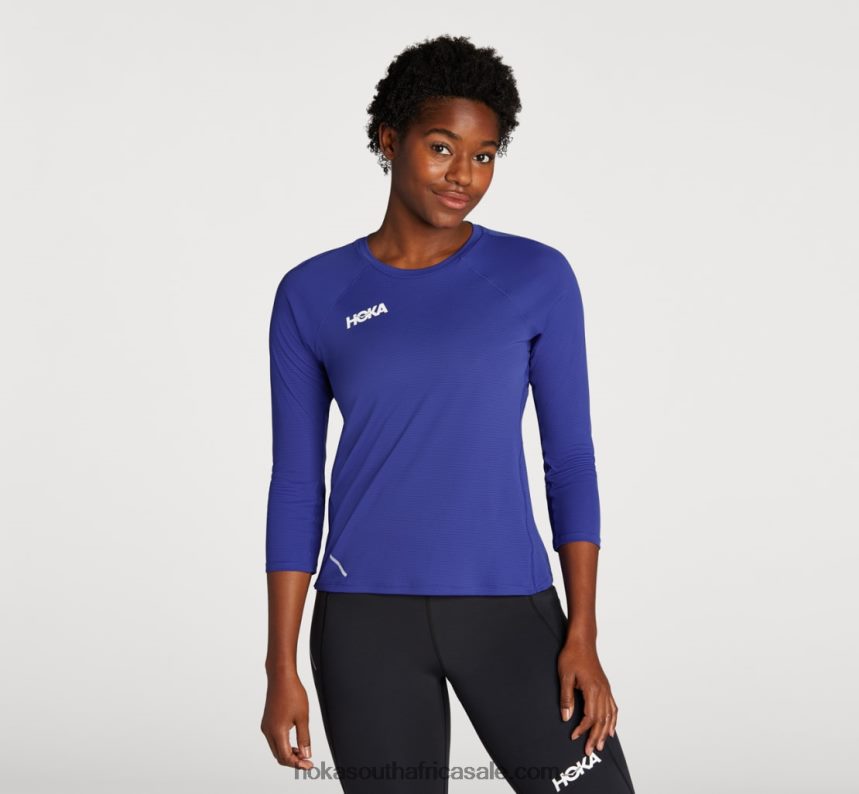 Women Glide 3/4 Sleeve Hoka 0TNRBJ327 Bluing