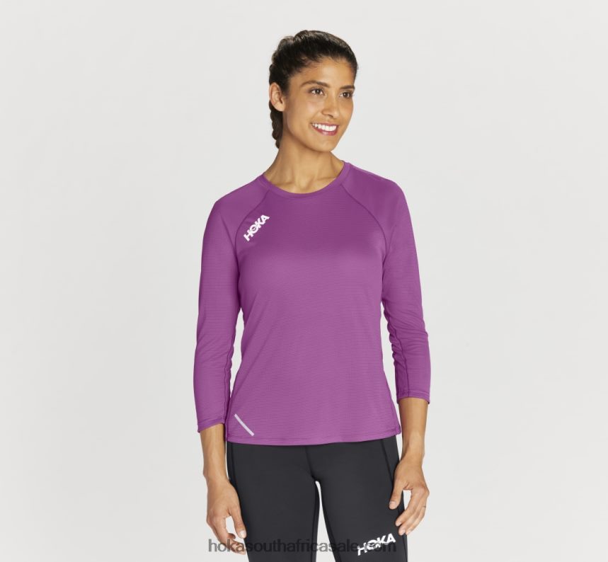 Women Glide 3/4 Sleeve Hoka 0TNRBJ328 Beautyberry