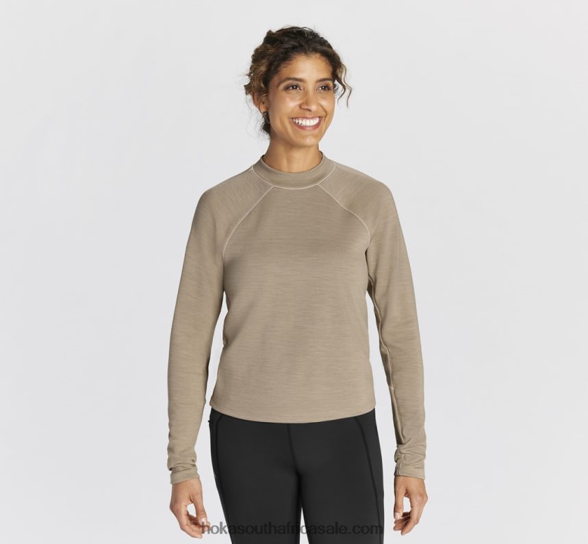 Women Merino Blend Long Sleeve Hoka 0TNRBJ350 Dune