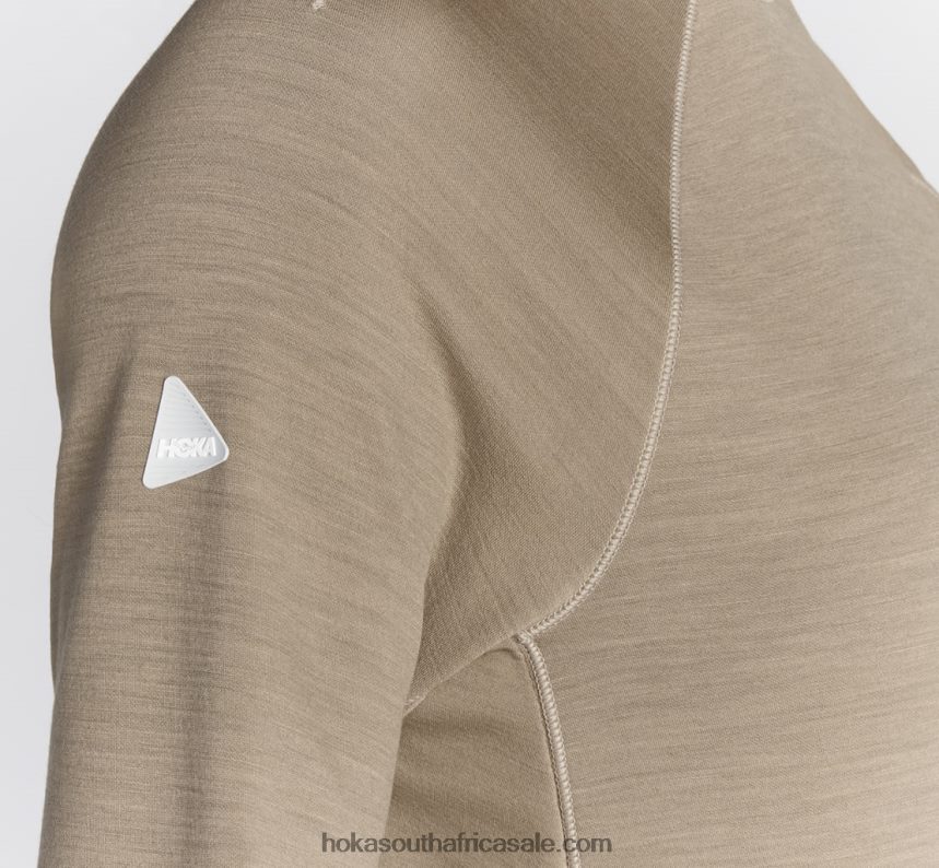 Women Merino Blend Long Sleeve Hoka 0TNRBJ350 Dune