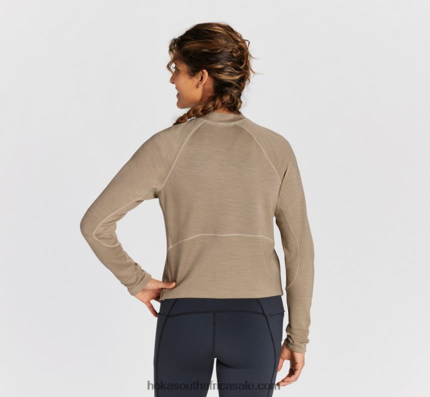 Women Merino Blend Long Sleeve Hoka 0TNRBJ350 Dune