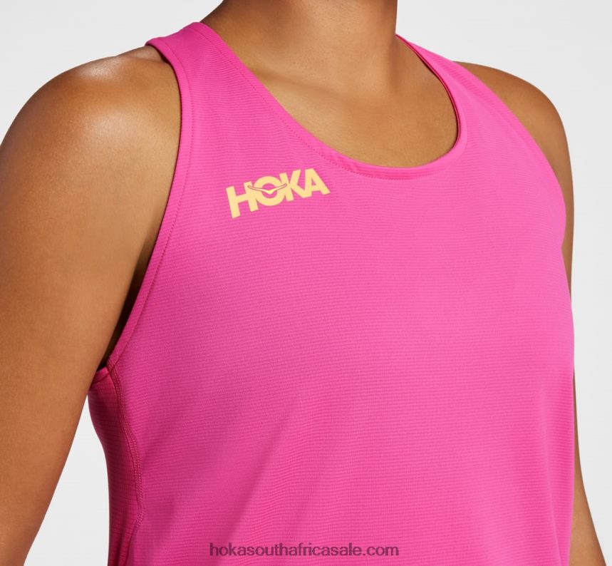 Women Tank Hoka 0TNRBJ320 Pink Yarrow