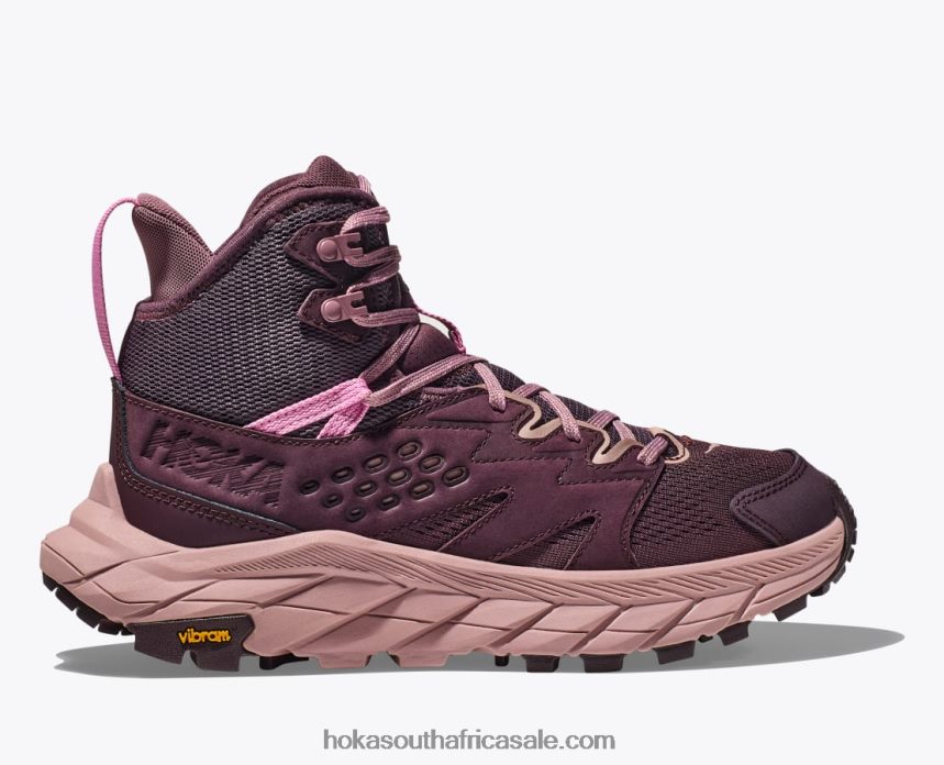 Women Anacapa Breeze Mid Hoka 0TNRBJ145 Raisin/Pale Mauve