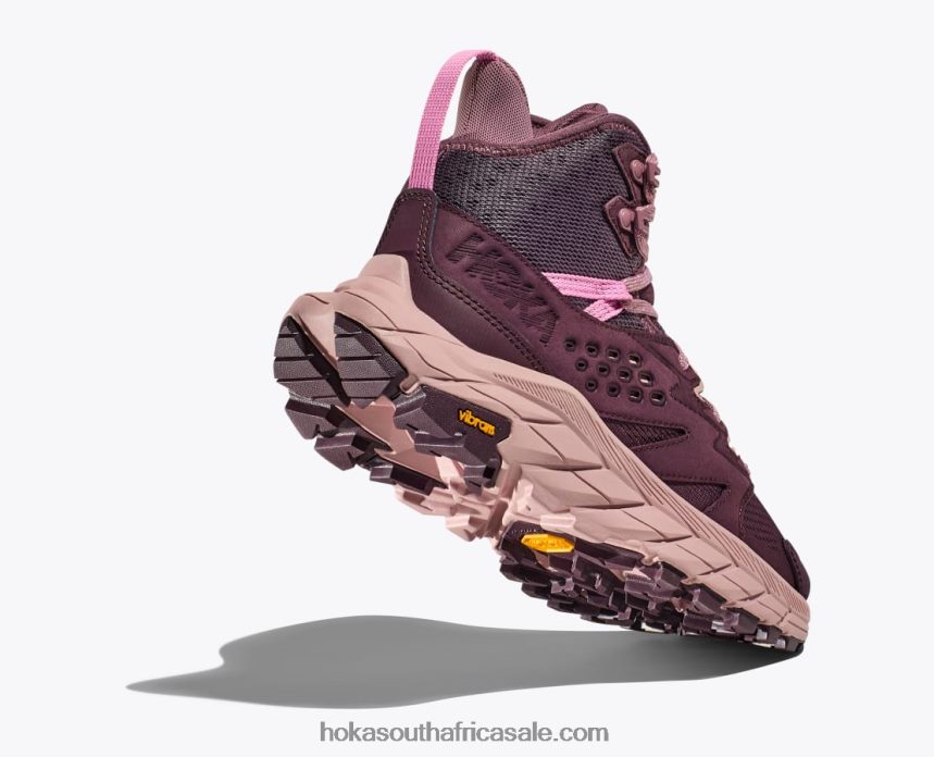 Women Anacapa Breeze Mid Hoka 0TNRBJ145 Raisin/Pale Mauve