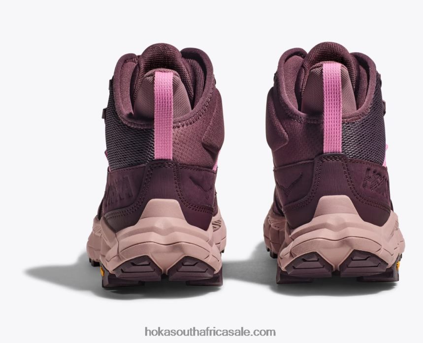 Women Anacapa Breeze Mid Hoka 0TNRBJ145 Raisin/Pale Mauve