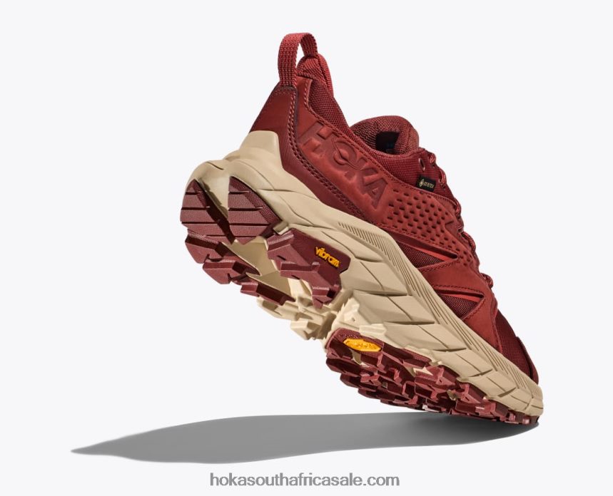 Women Anacapa Low GTX Hoka 0TNRBJ185 Cherry Mahogany/Hot Sauce