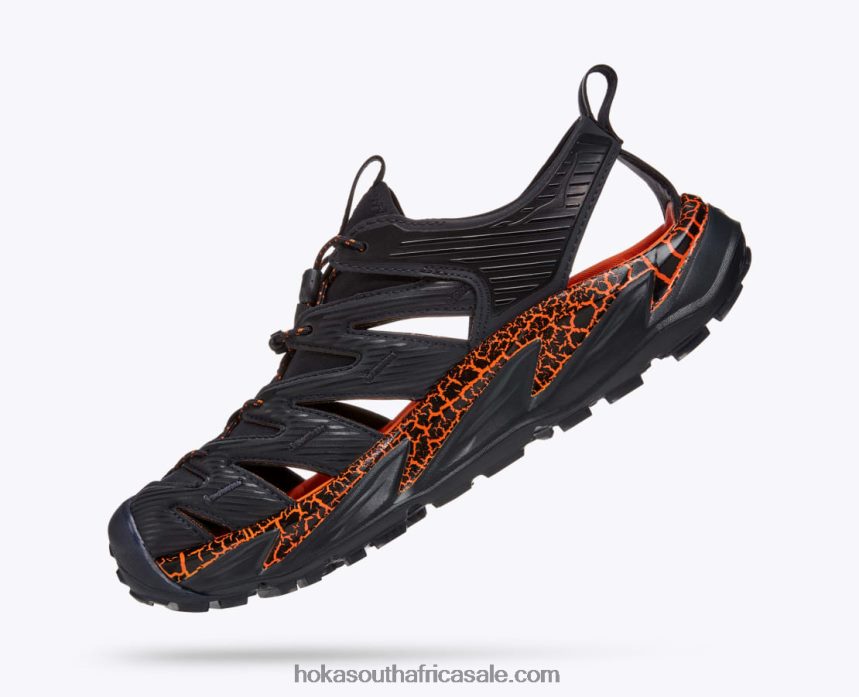 Women Hopara Hoka 0TNRBJ161 Blue Graphite/Persimmon Orange