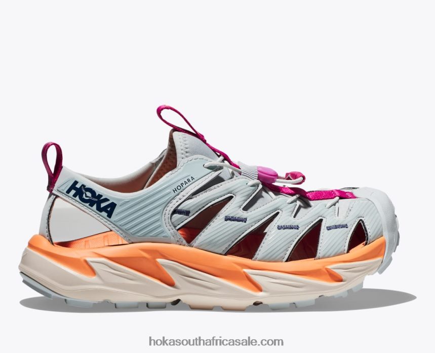 Women Hopara Hoka 0TNRBJ295 Blue Graphite/Persimmon Orange