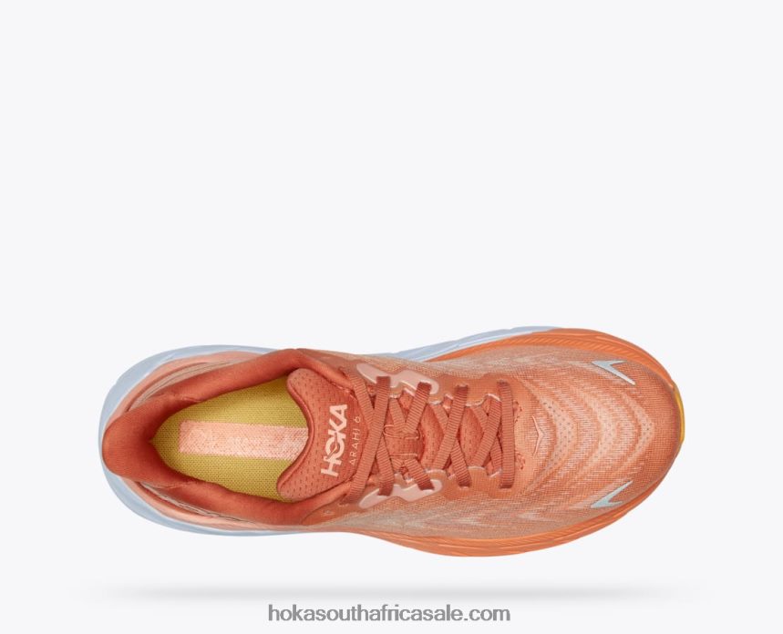 Women Arahi 6 Hoka 0TNRBJ23 Sun Baked/Shell Coral