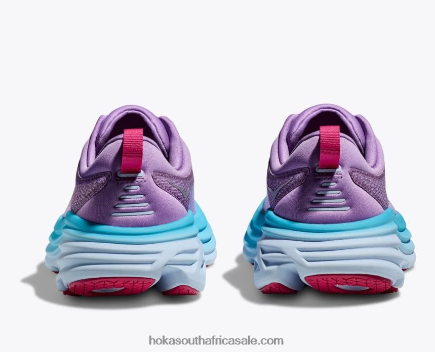 Women Bondi 8 Hoka 0TNRBJ11 Chalk Violet/Pastel Lilac