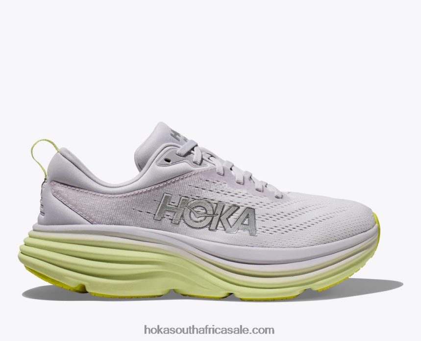 Women Bondi 8 Hoka 0TNRBJ13 Nimbus Cloud/Luminary Green