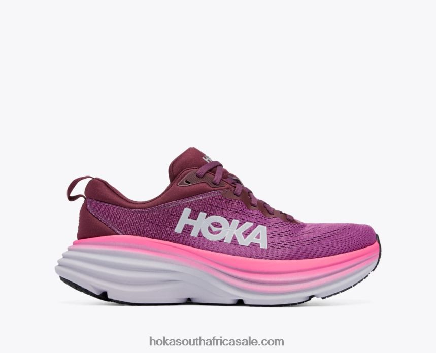 Women Bondi 8 Hoka 0TNRBJ15 Beautyberry/Grape Wine