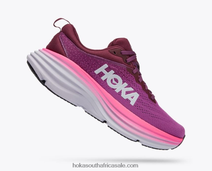 Women Bondi 8 Hoka 0TNRBJ15 Beautyberry/Grape Wine
