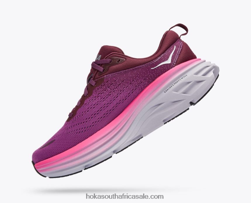 Women Bondi 8 Hoka 0TNRBJ15 Beautyberry/Grape Wine