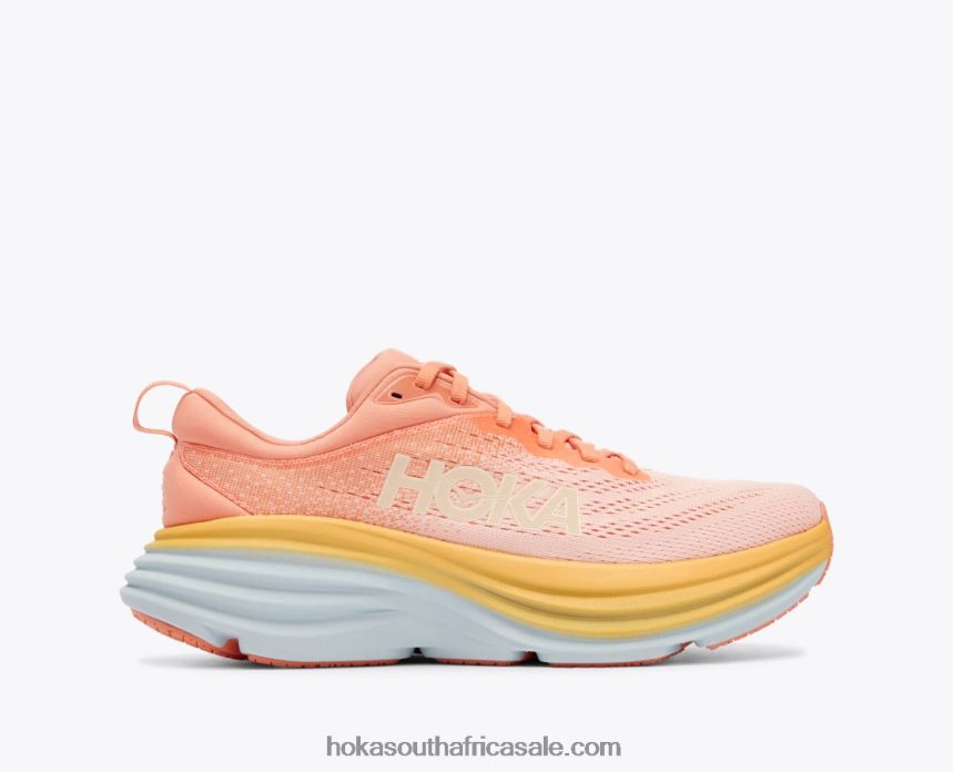 Women Bondi 8 Hoka 0TNRBJ16 Shell Coral/Peach Parfait