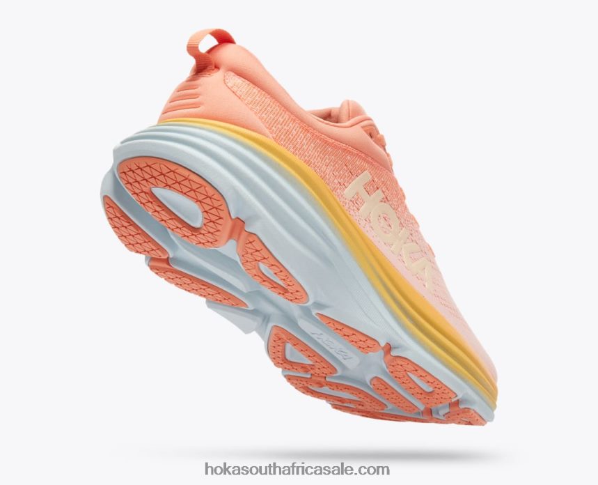 Women Bondi 8 Hoka 0TNRBJ16 Shell Coral/Peach Parfait