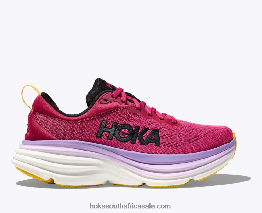 Women Bondi 8 Hoka 0TNRBJ8 Cherries Jubilee/Pink Yarrow