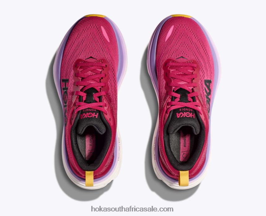 Women Bondi 8 Hoka 0TNRBJ8 Cherries Jubilee/Pink Yarrow