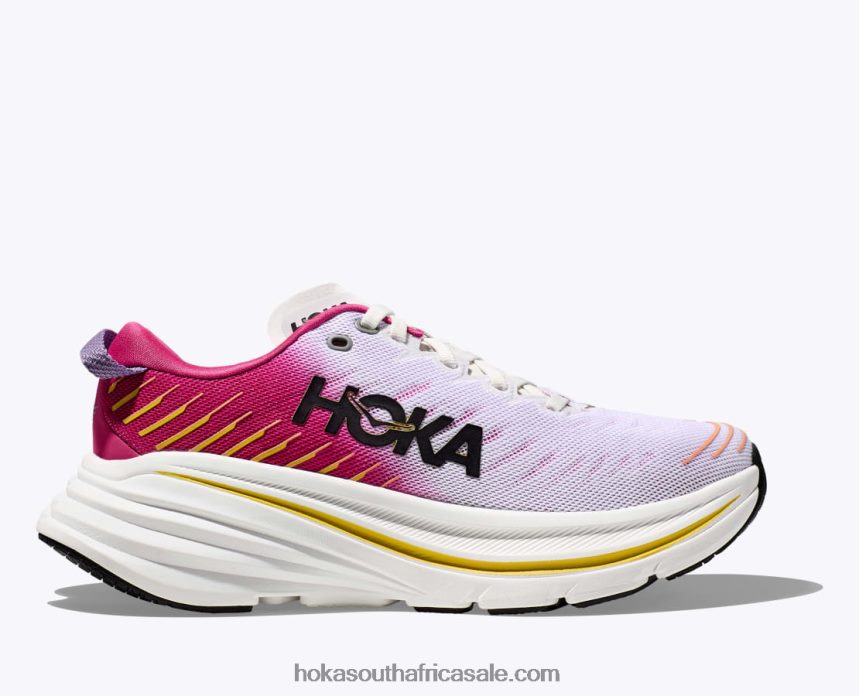 Women Bondi X Hoka 0TNRBJ55 Blanc De Blanc/Pink Yarrow