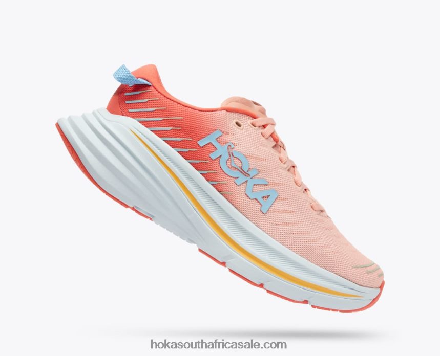Women Bondi X Hoka 0TNRBJ56 Camellia/Peach Parfait
