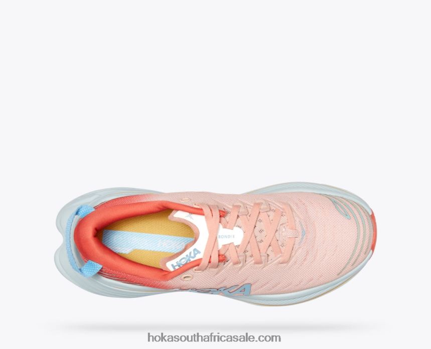 Women Bondi X Hoka 0TNRBJ56 Camellia/Peach Parfait