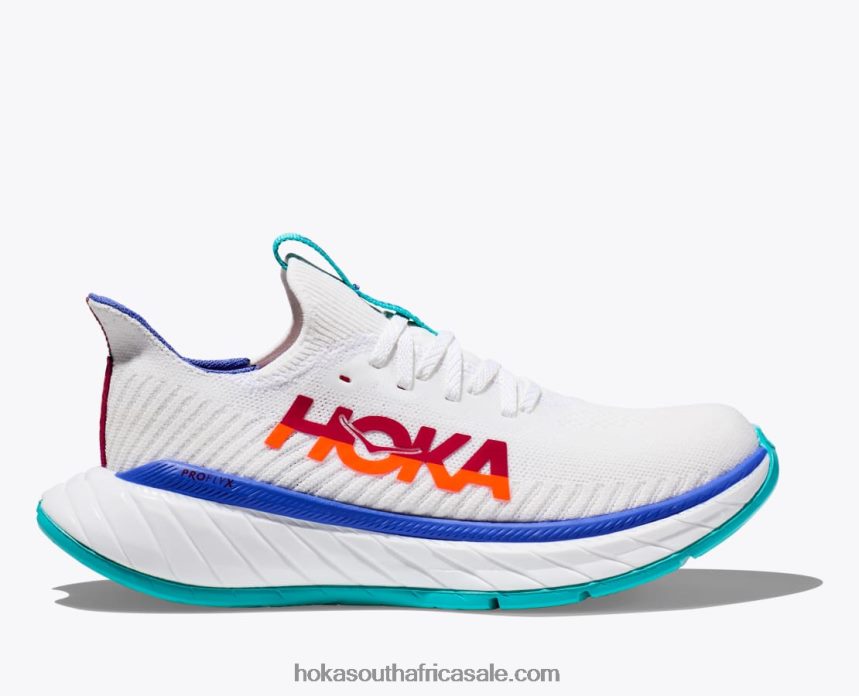 Women Carbon X 3 Hoka 0TNRBJ44 White/Flame