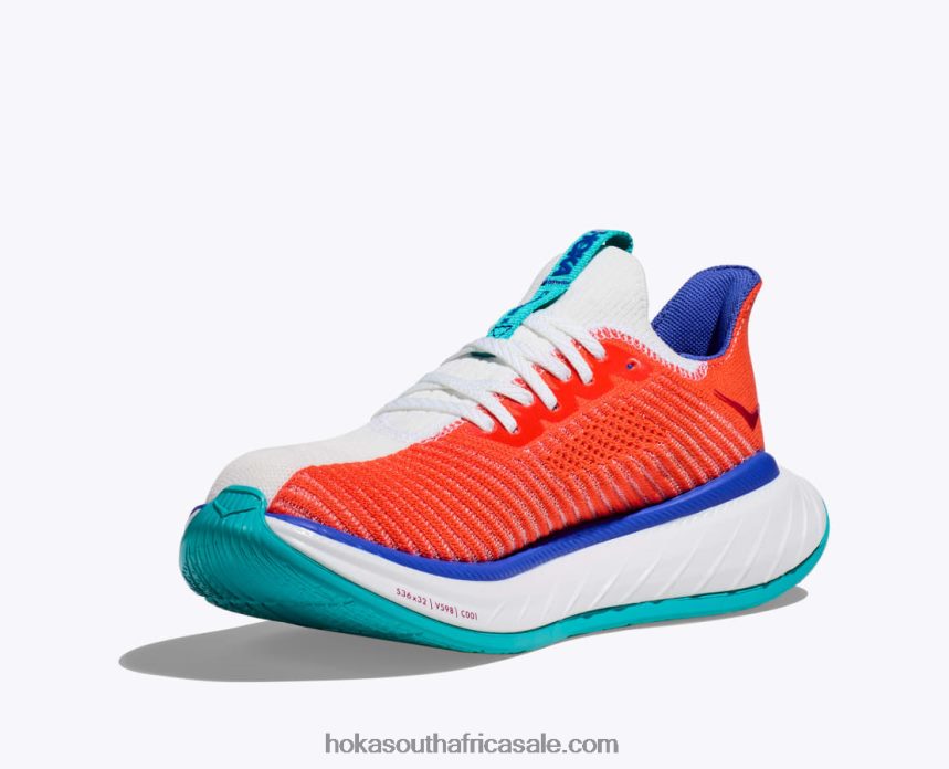 Women Carbon X 3 Hoka 0TNRBJ44 White/Flame